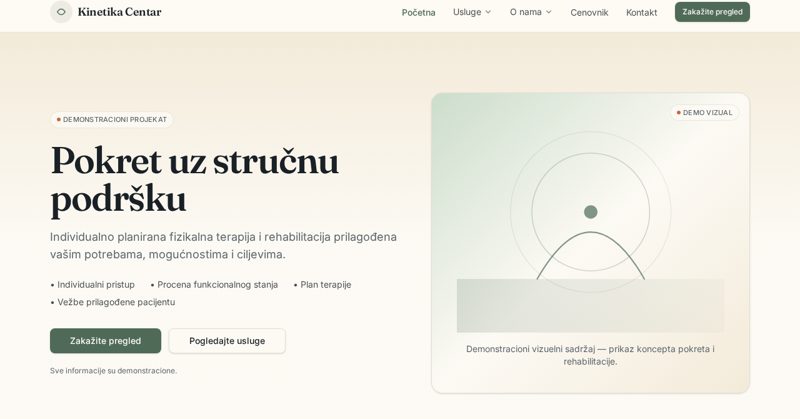 Kinetika Centar — Fizikalna terapija